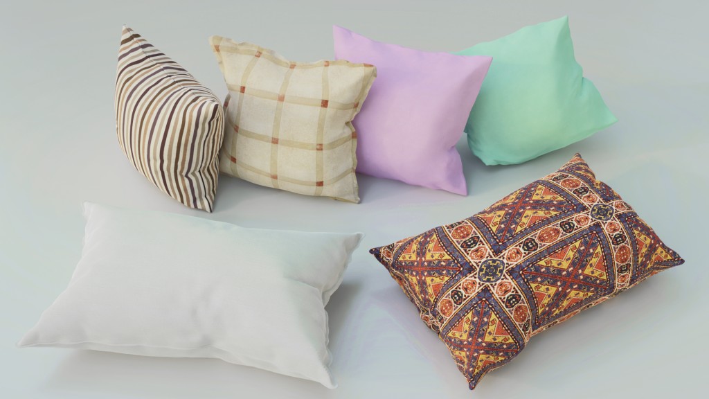 Pillows 3d model Collection preview image 1